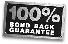 100% bond back guarantee badge