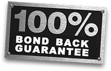 100% bond back guarantee badge